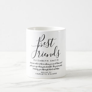 Best Friends Modern Elegant Script Quote Coffee Mug