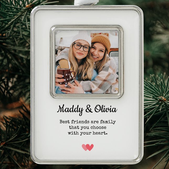 Best Friends Modern Photo Collage | BFF Christmas Christmas Ornament (Best Friends Modern Photo Collage | BFF Christmas Christmas Ornament)