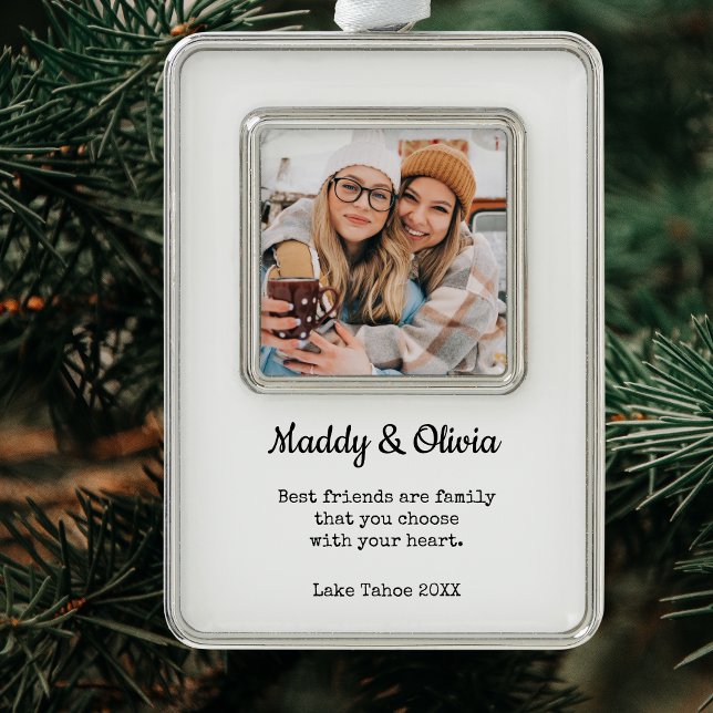 Best Friends Modern Photo Collage | BFF Christmas Ornament (Best Friends Modern Photo Collage | BFF Christmas Christmas Ornament)