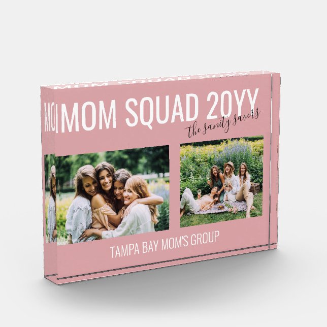 Best Friends Mommy Squad Group Custom Photo Block (Left)