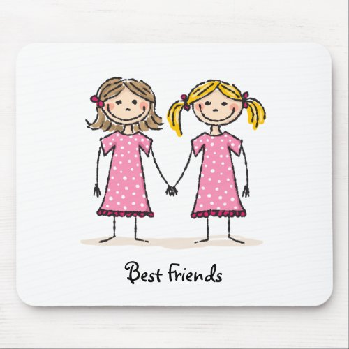 Best friends mouse pad