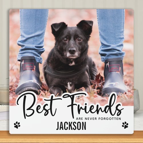 Best Friends Never Forgotten Pet Memorial Plaque