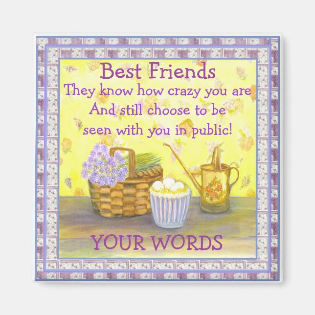 Best Friends on "Eggs and Flowers" #2 Magnet (Front)
