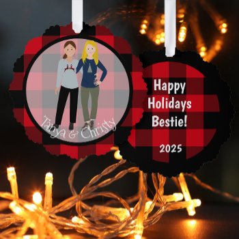 Best Friends Paper Ornament Card by NightOwlsMenagerie at Zazzle