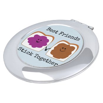 Best Friends Pb&j Compact Mirror by NightOwlsMenagerie at Zazzle