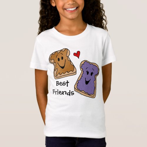 Best Friends Peanut Butter Jelly Cartoon T_Shirt