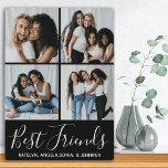 Best Friends Personalized 4 Photo Collage Plaque<br><div class="desc">Celebrate your best friend and friendship with a custom photo collage best friends plaque. Whether it's a birthday, Christmas, or Friendsgiving this best friends plaque is a wonderful gift that will be treasure for years to come. Personalized this friendship plaque with 4 of your favorite friend photos and names. COPYRIGHT...</div>