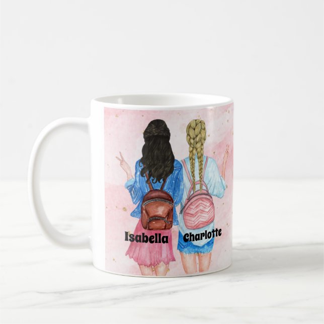Best Friends Personalized  Coffee Mug (Left)