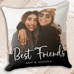 Best Friends Personalized Friendship 2 Photo Throw Pillow