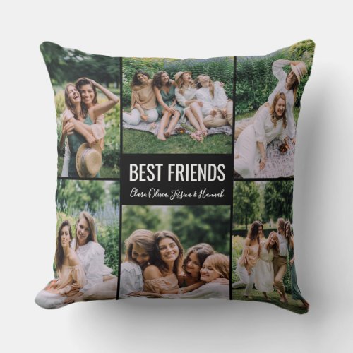 Best Friends Personalized Photo Throw Pillow