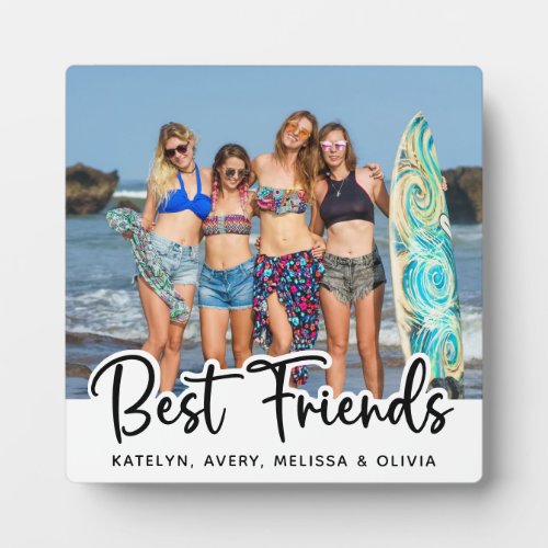 Best Friends Personalized Trendy Friendship Photo  Plaque