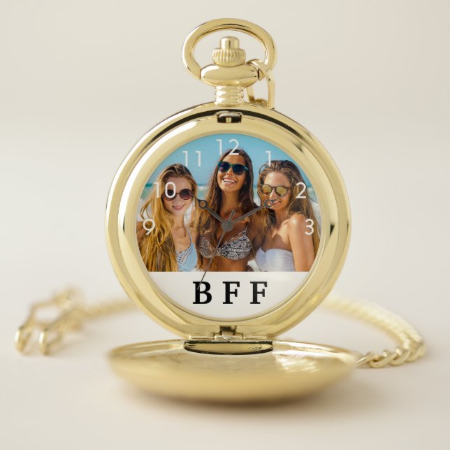  Best friends photo BFF Pocket Watch (Inside)