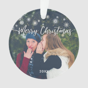 Best Friends Photo Christmas Ornament
