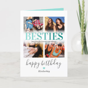 Best Friends Photo Collage Birthday Card
