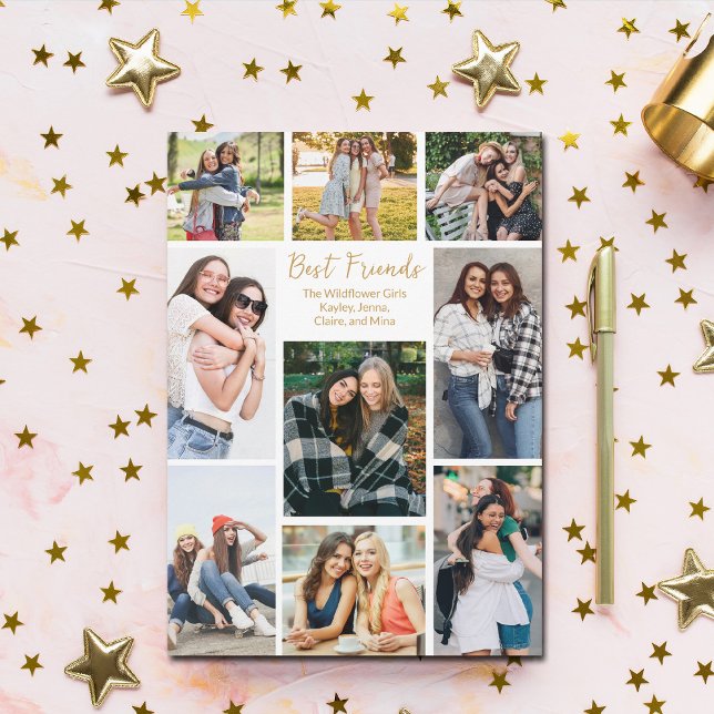 Best Friends Photo Collage Cute Personalized Card (Creator Uploaded)