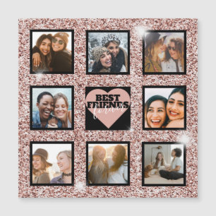BEST FRIENDS Photo Collage Rose Gold