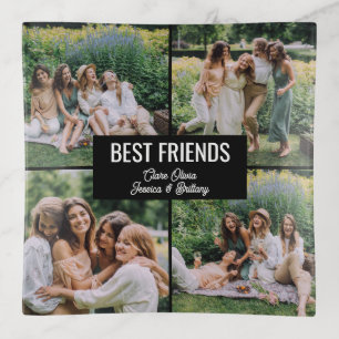 Best Friends Photo Collage Trinket Tray