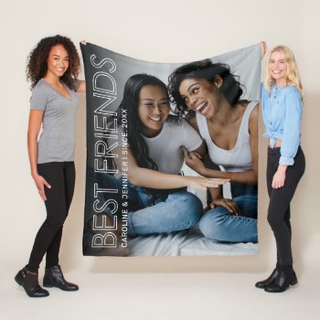 Best Friends Photo Fleece Blanket by special_stationery at Zazzle