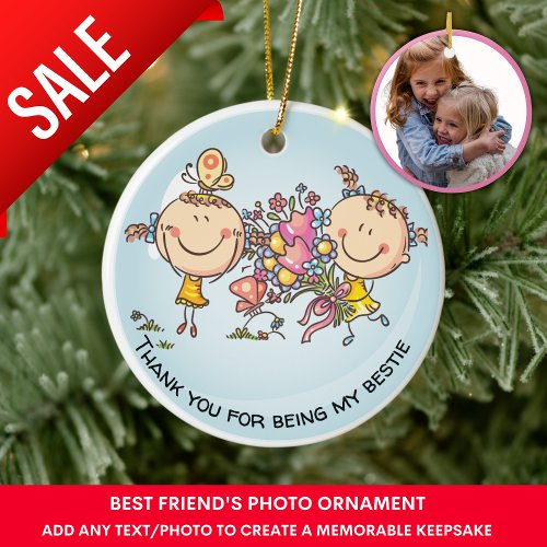 Best Friends Photo Gift Cute Christmas Decoration