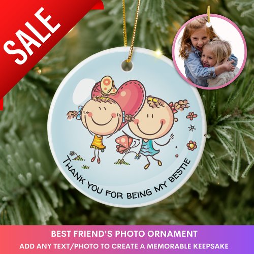 Best Friends Photo Gift Cute Christmas Decoration