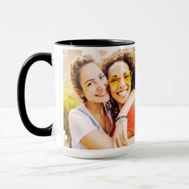 Best Friends Photo Girls Girlfriends childhood Mug (Left)