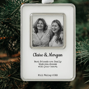 Best Friends Photo Holiday Christmas Ornament