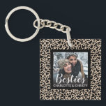 Best Friends Photo Keychain<br><div class="desc">A fun best friends keychain. Add a photo of you and your BFF. Personalize this besties keychain with your photo and names. Makes a fun gift for a friend. Designed for you by Blackberry Boulevard.</div>
