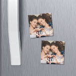 Best Friends Photo Magnet<br><div class="desc">Display a favorite photo of you and your bestie with our photo magnet featuring "best friends" in modern white handwritten block lettering.</div>