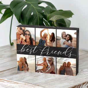 Best Friends Photo Rustic Photo Collage Wooden Box Sign