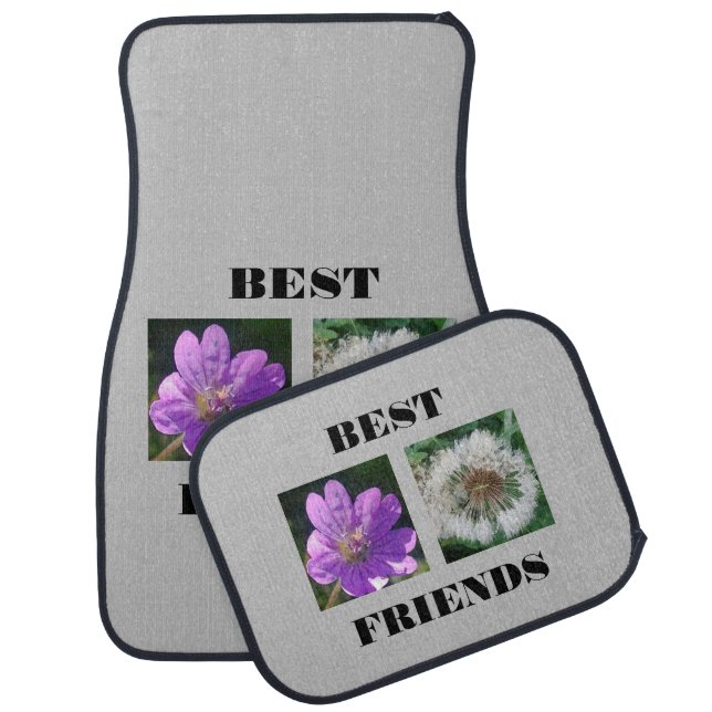 Best friends photo template car floor mat (Set)