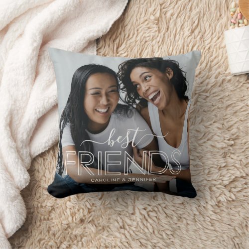 Best Friends Photo Throw Pillow