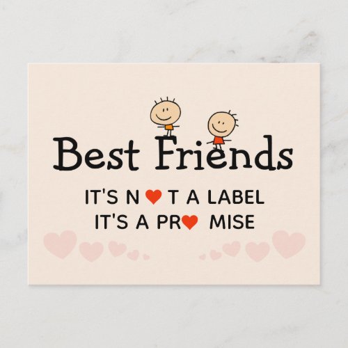 Best Friends Promise Postcard