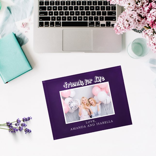 Best friends purple BFF photo names Paperweight (Creator Uploaded)