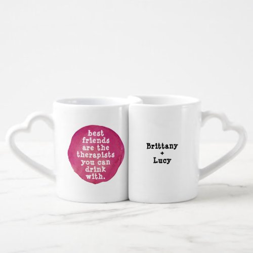 Best Friends Quote Funny Humor Matching Coffee Mug Set