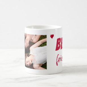 Best Friends Red Heart Photo Coffee Mug