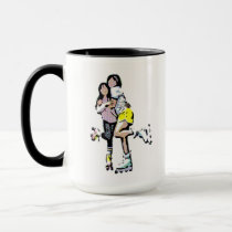 Best Friends Roller Skate Comic Book Mug