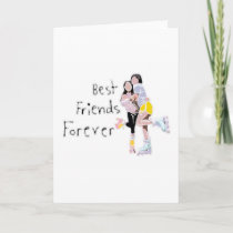 Best Friends Roller Skate Forever Card