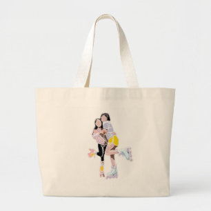 Best Friends Roller Skate Large Tote Bag