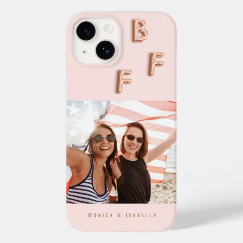 Best friends rose gold photo besties bff names Case_Mate iPhone 14 case