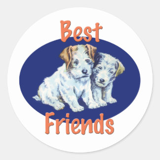 Best Friends Round Sticker