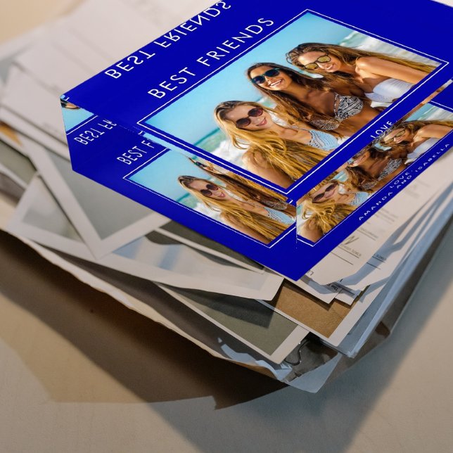  Best friends royal blue BFF photo names Paperweight (Creator Uploaded)