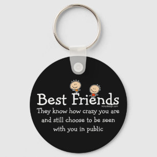 Best Friends Saying (Black) Keychain