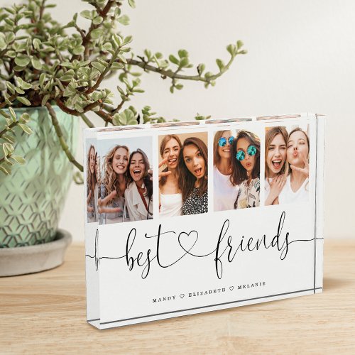 Best Friends Script Gift For Friends Photo Collage