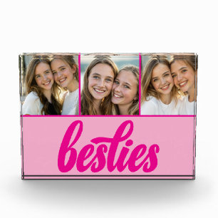 Best Friends Script Gift For Friends Photo Collage Block