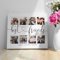 Best Friends Script Gift For Friends Photo Collage