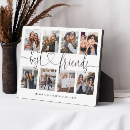 Best Friends Script Gift For Friends Photo Collage Plaque