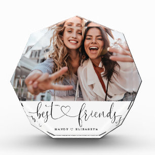 Best Friends Script Gift For Sister Photo Keepsake Block
