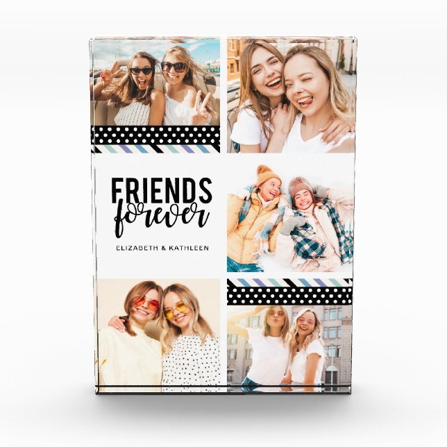 Best Friends Script Photo Collage Block (Front)