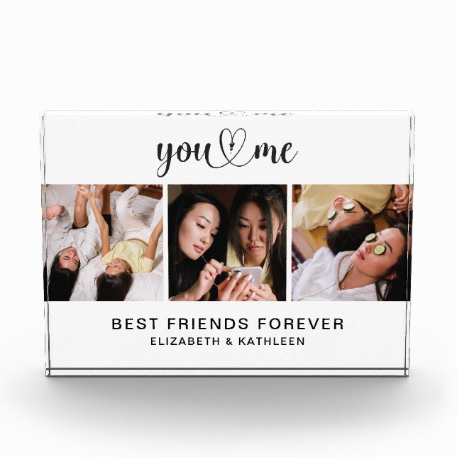 Best Friends Script Photo Collage Block (Front)