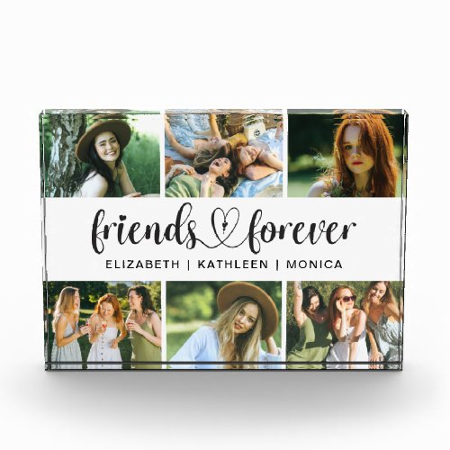 Best Friends Script Photo Collage Block